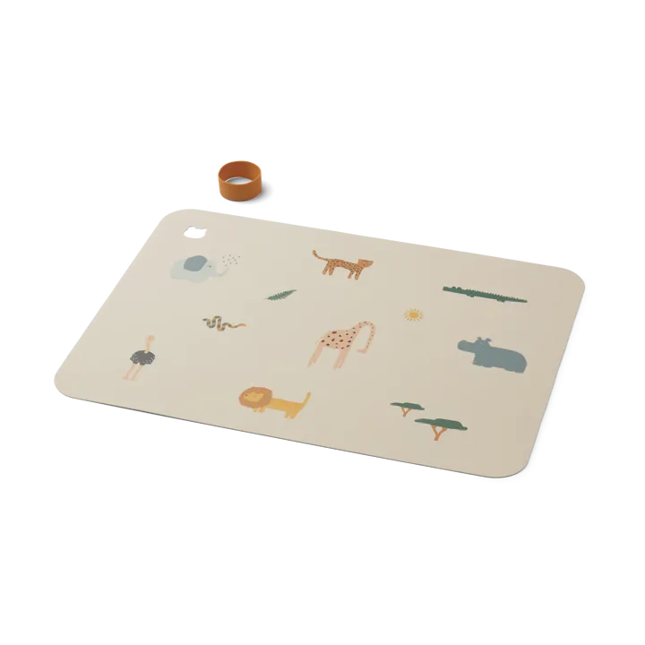 Jude placemat 30.2x42,1 cm - Safari sandy mix - Liewood