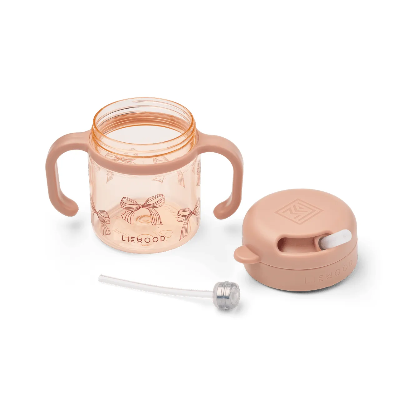 Kai Tritan sippy cup with straw, Bows-Pale Tuscany Liewood