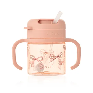 Kai Tritan sippy cup with straw - Bows-Pale Tuscany - Liewood