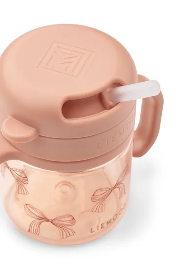 Kai Tritan sippy cup with straw - Bows-Pale Tuscany - Liewood
