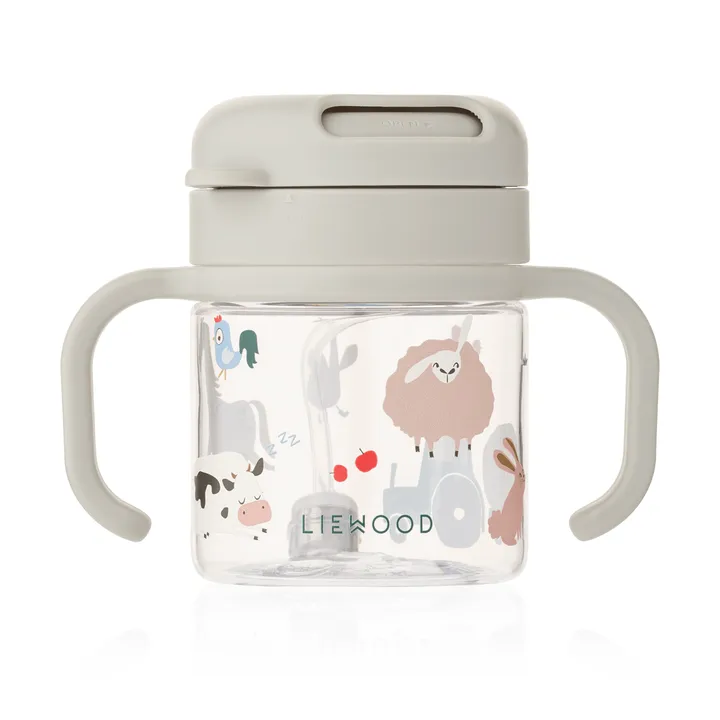 Kai Tritan sippy cup with straw - Farmlife-Sandy - Liewood
