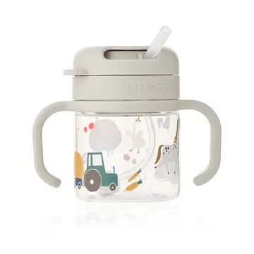 Kai Tritan sippy cup with straw - Farmlife-Sandy - Liewood