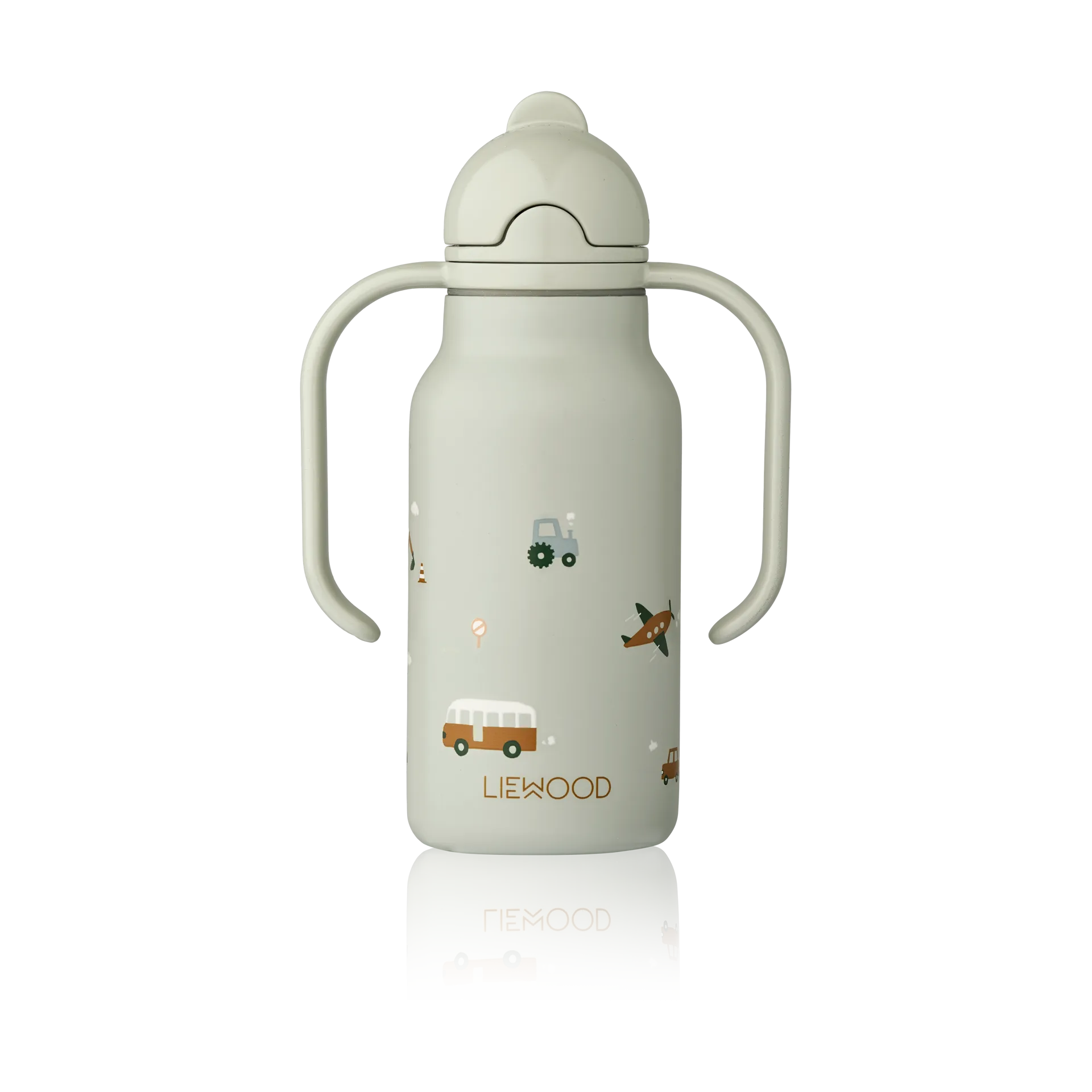Kimmie water bottle 25 cl, Vehicles-Dove blue Liewood
