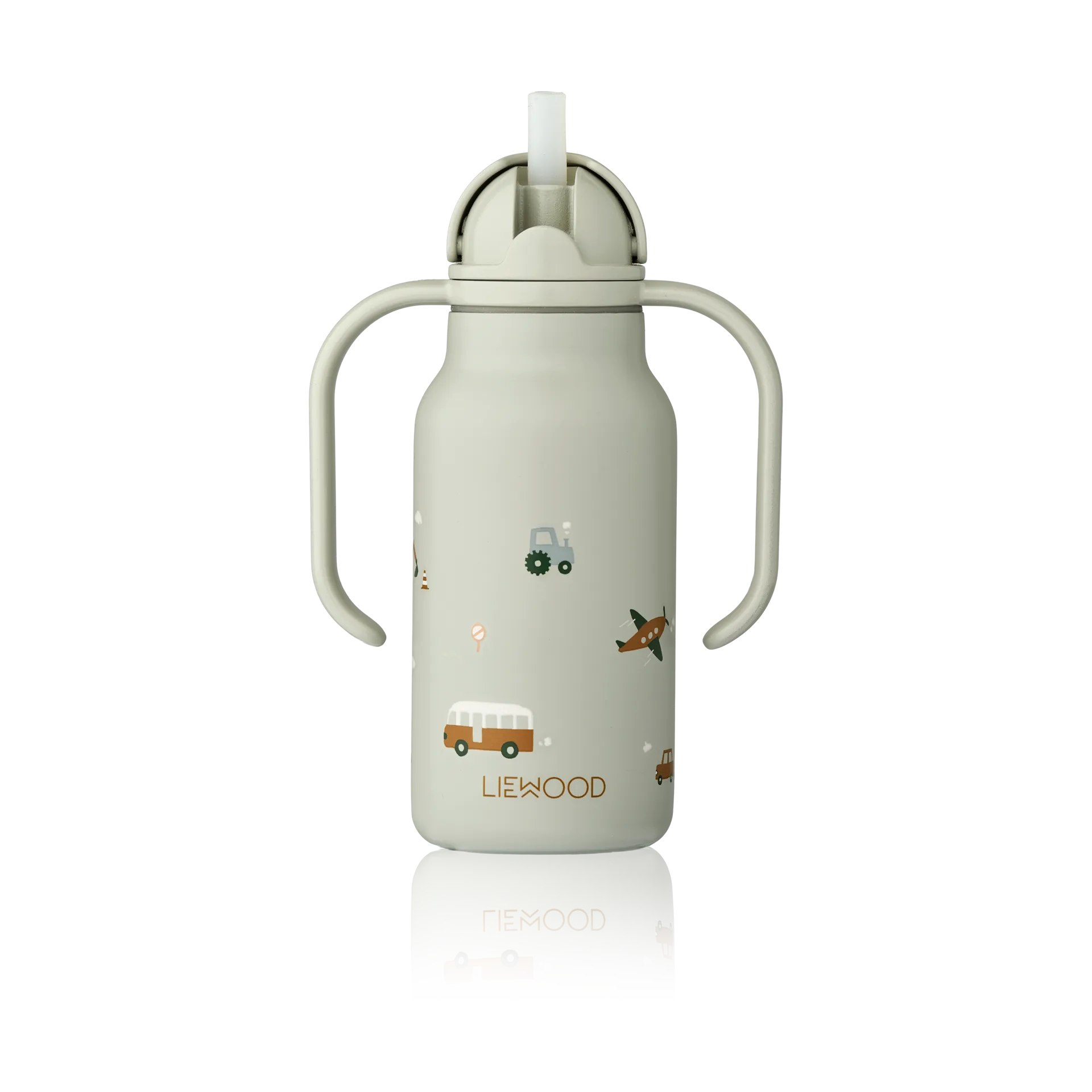 Kimmie water bottle 25 cl, Vehicles-Dove blue Liewood