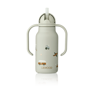 Kimmie water bottle 25 cl - Vehicles-Dove blue - Liewood