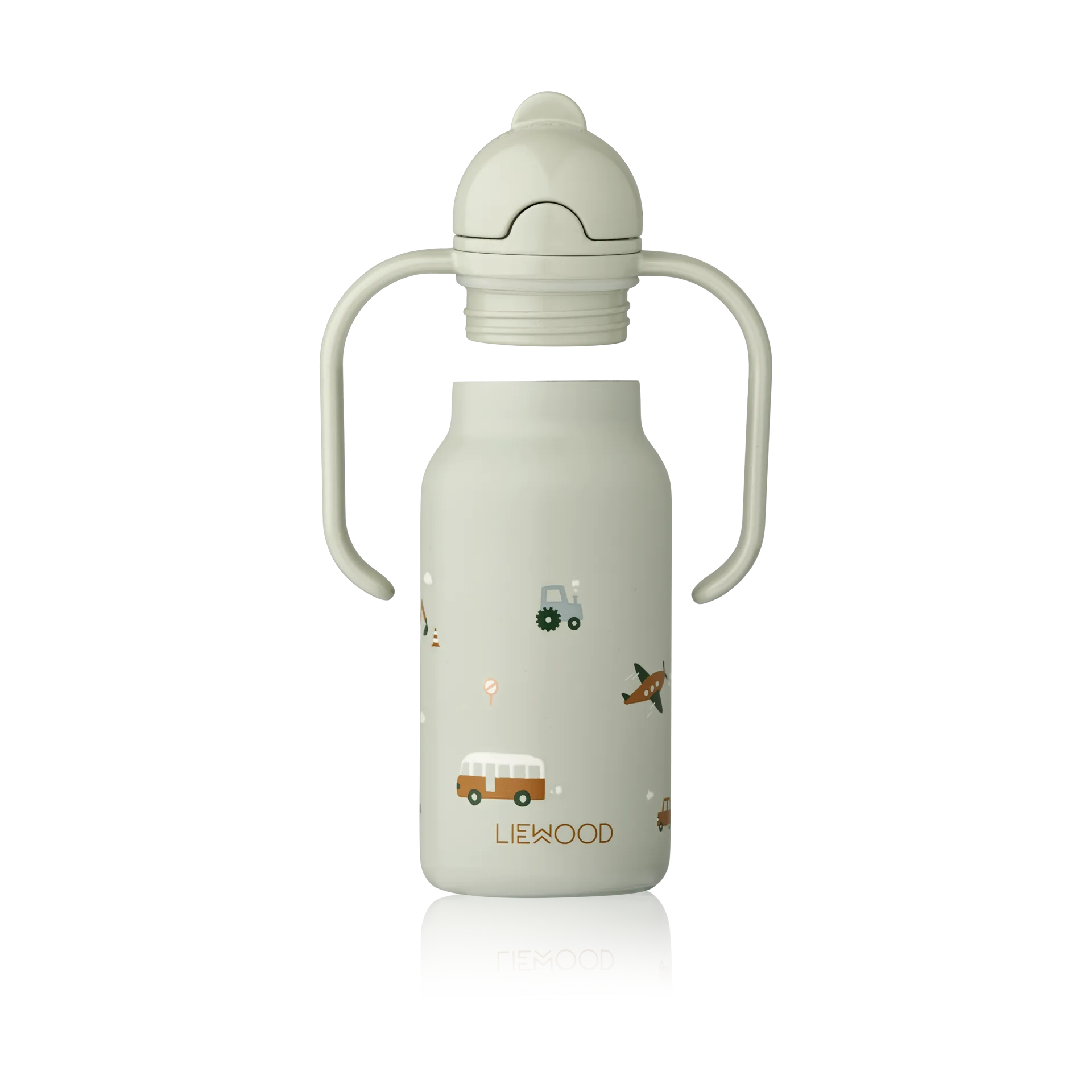 Kimmie water bottle 25 cl, Vehicles-Dove blue Liewood