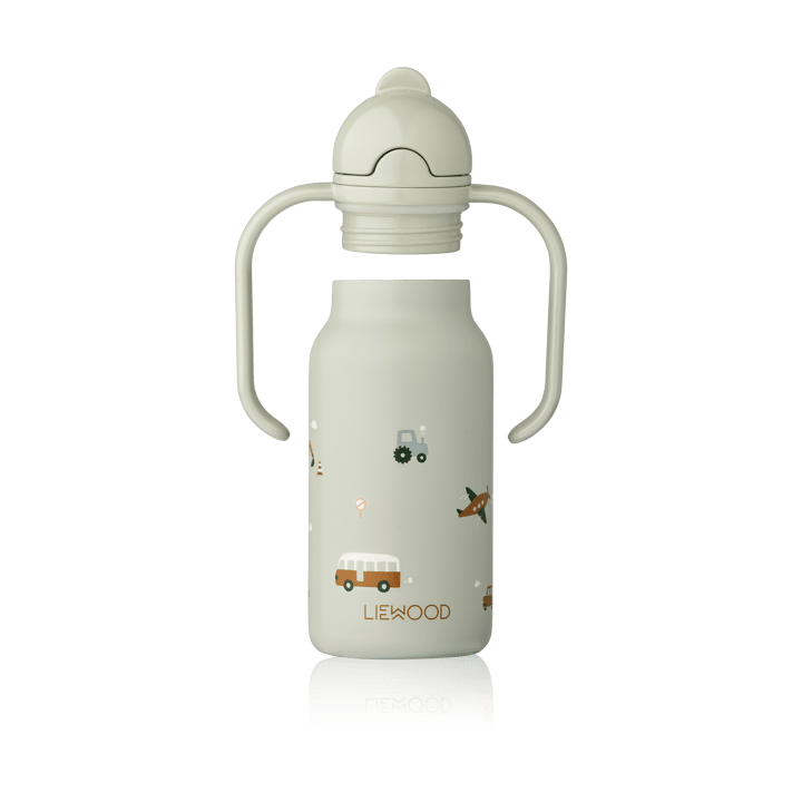 Kimmie water bottle 25 cl, Vehicles-Dove blue Liewood