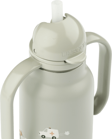 Kimmie water bottle 25 cl - Vehicles-Dove blue - Liewood
