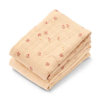 Lewis muslin blanket 2-pack 65x65 cm - Mini butterfly-apple blossom mix - Liewood