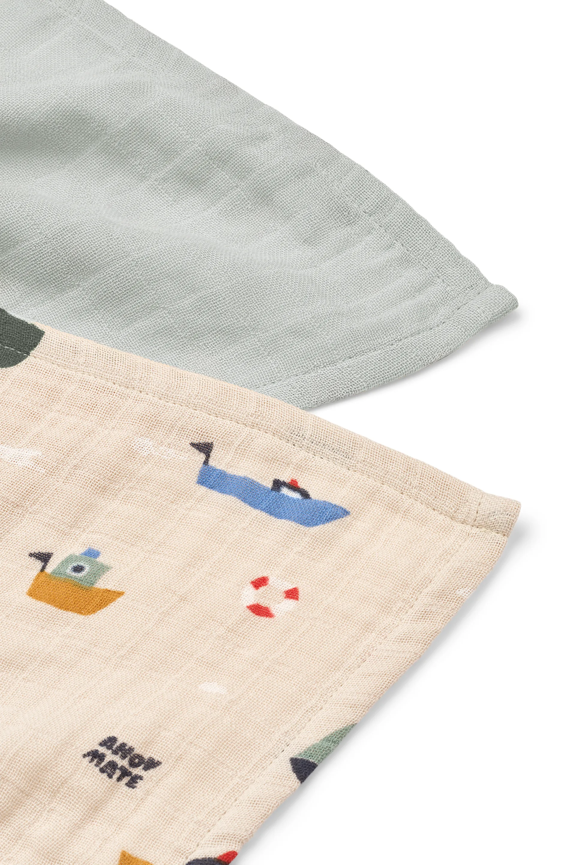 Lewis muslin blanket 2-pack 65x65 cm, Sailing-dove blue mix Liewood