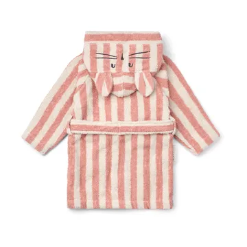 Lily bathrobe coral blush creme de la creme stripe - 1–2 years - Liewood