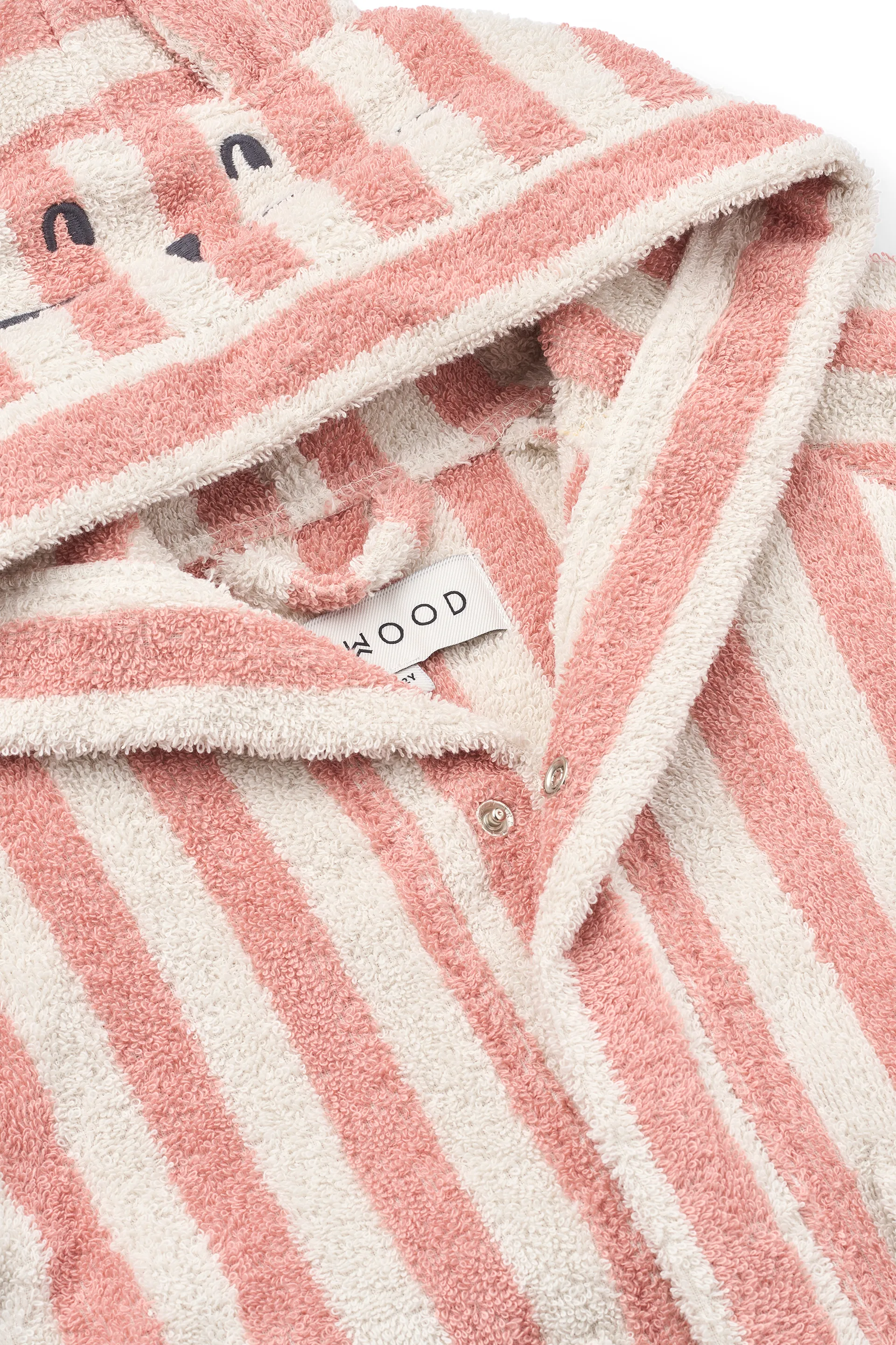 Lily bathrobe coral blush creme de la creme stripe, 7–8 years Liewood