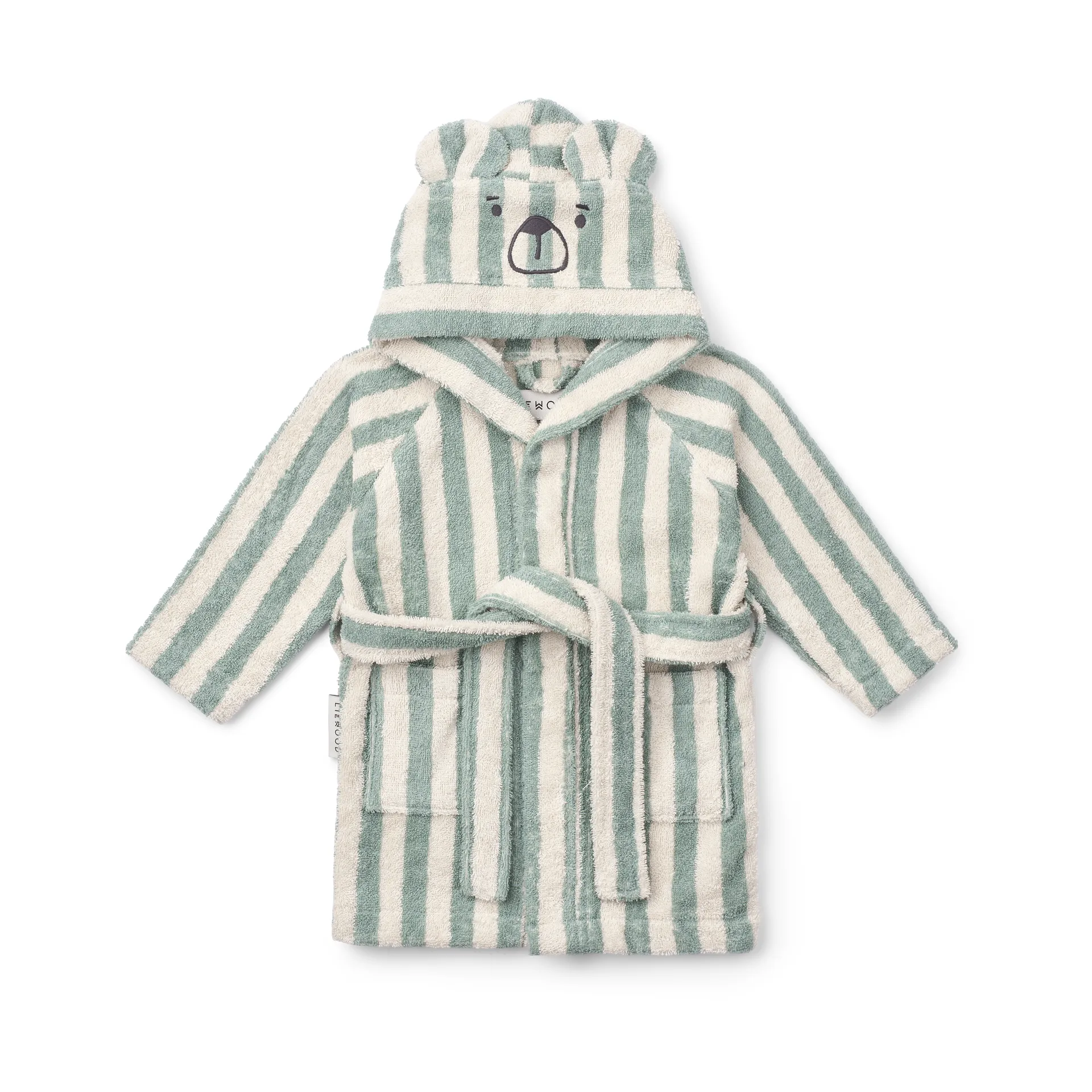 Lily bathrobe peppermint crème de la crème stripe, 3–4 years Liewood