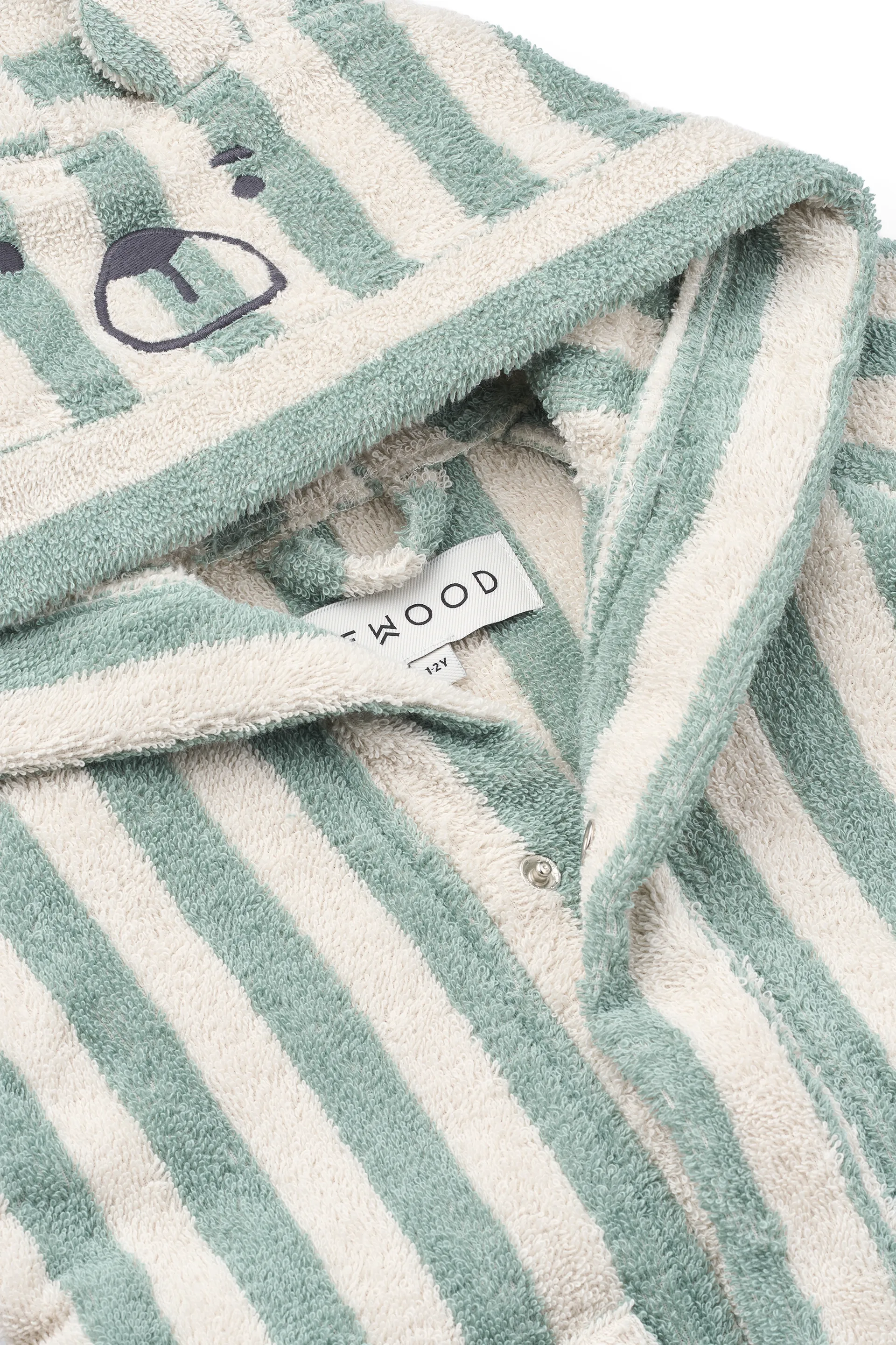 Lily bathrobe peppermint crème de la crème stripe, 7–8 years Liewood