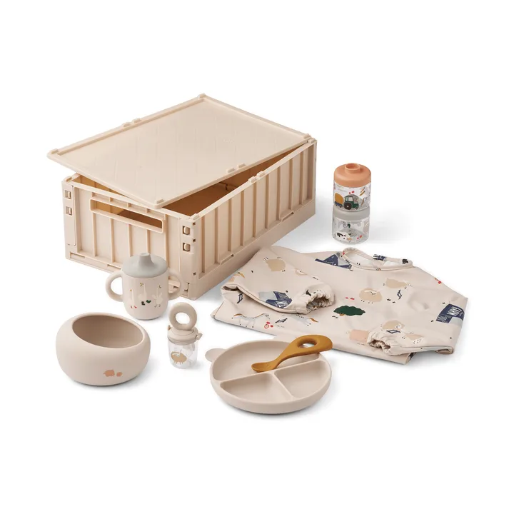 Meera Baby Mealtime dinner set - Farmlife-Sandy - Liewood