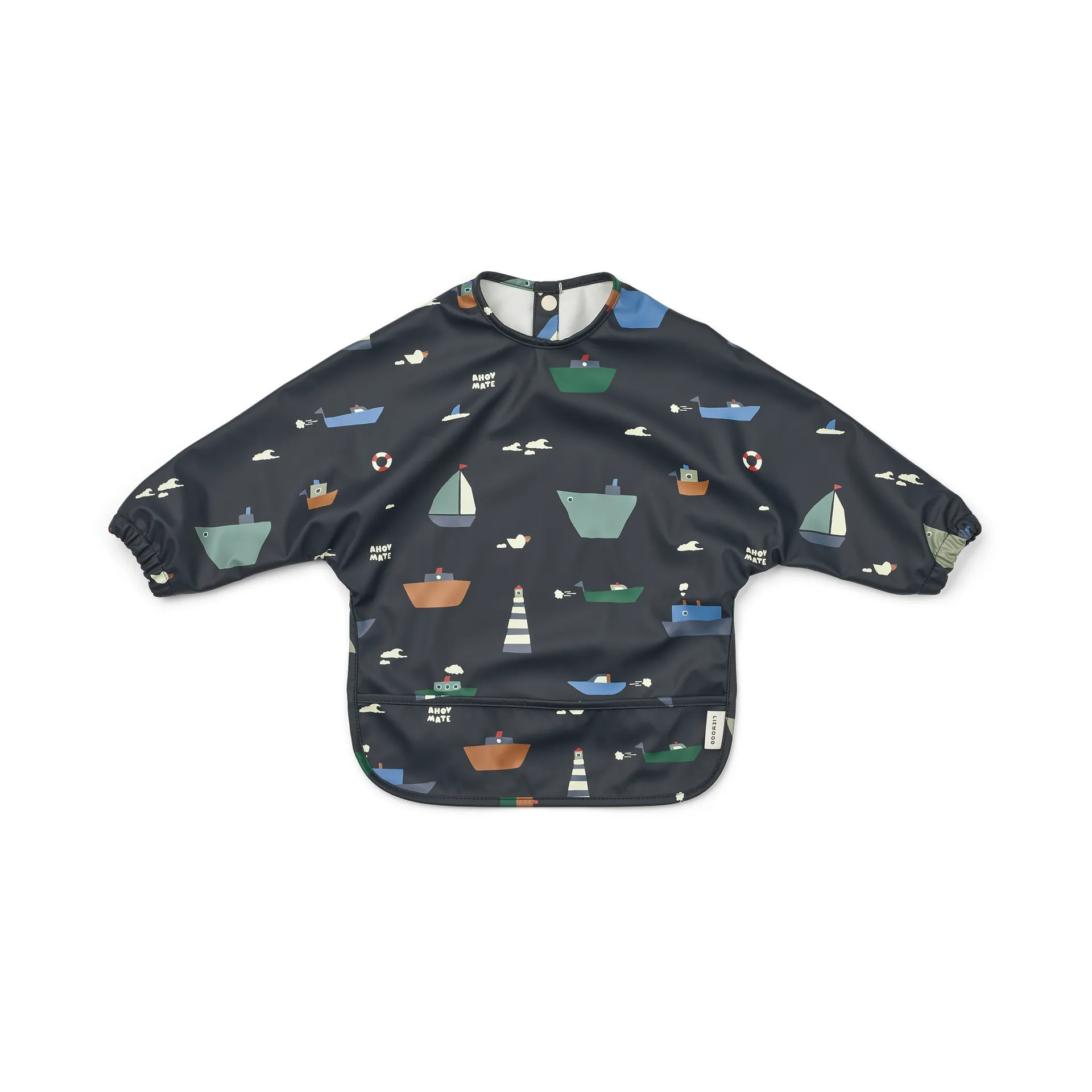 Merle bib with sleeve, Sailing-classic navy Liewood