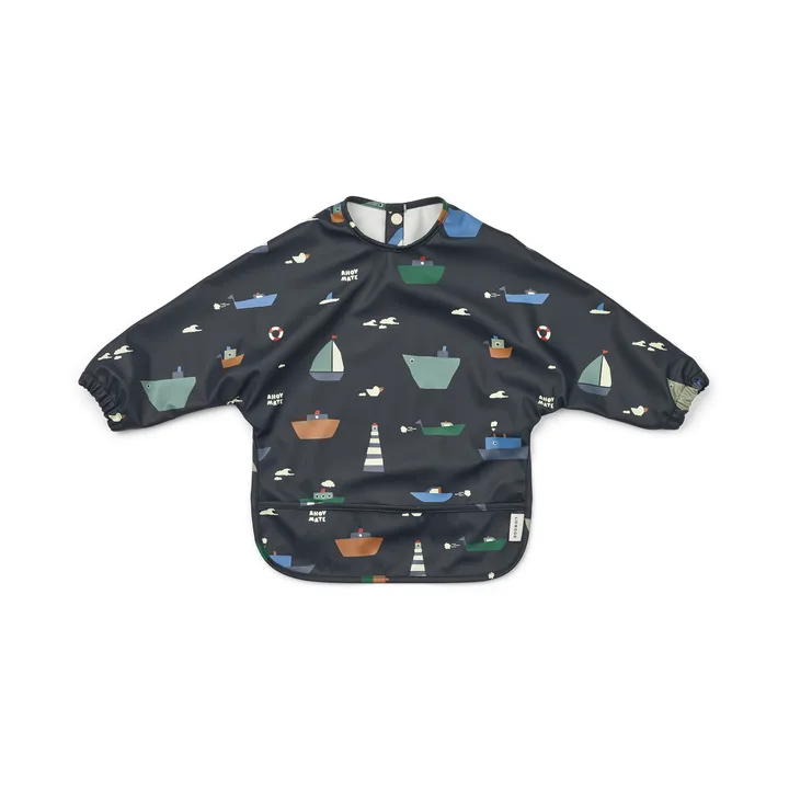 Merle bib with sleeve - Sailing-classic navy - Liewood