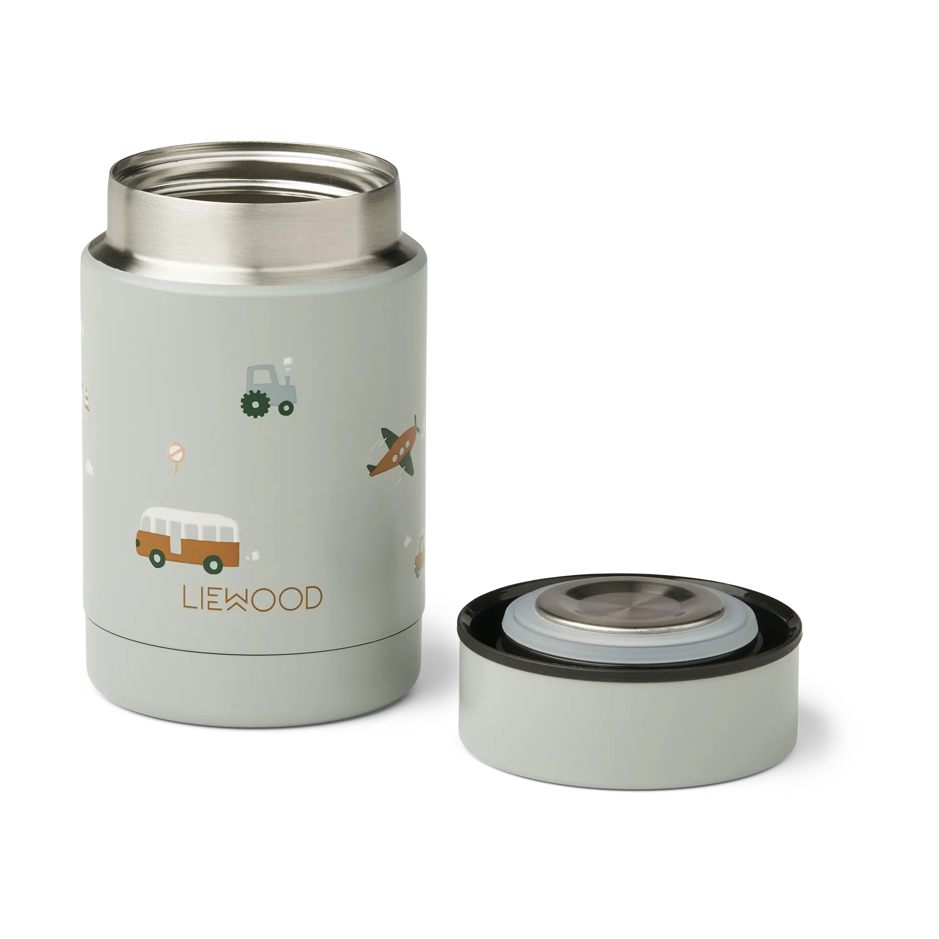Nadja food thermos 0.25 L, Vehicles-dove blue mix Liewood