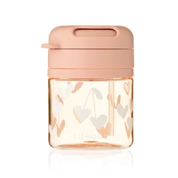 Pavia mug with straw 28 cl - Sweethearts-pale tuscany - Liewood