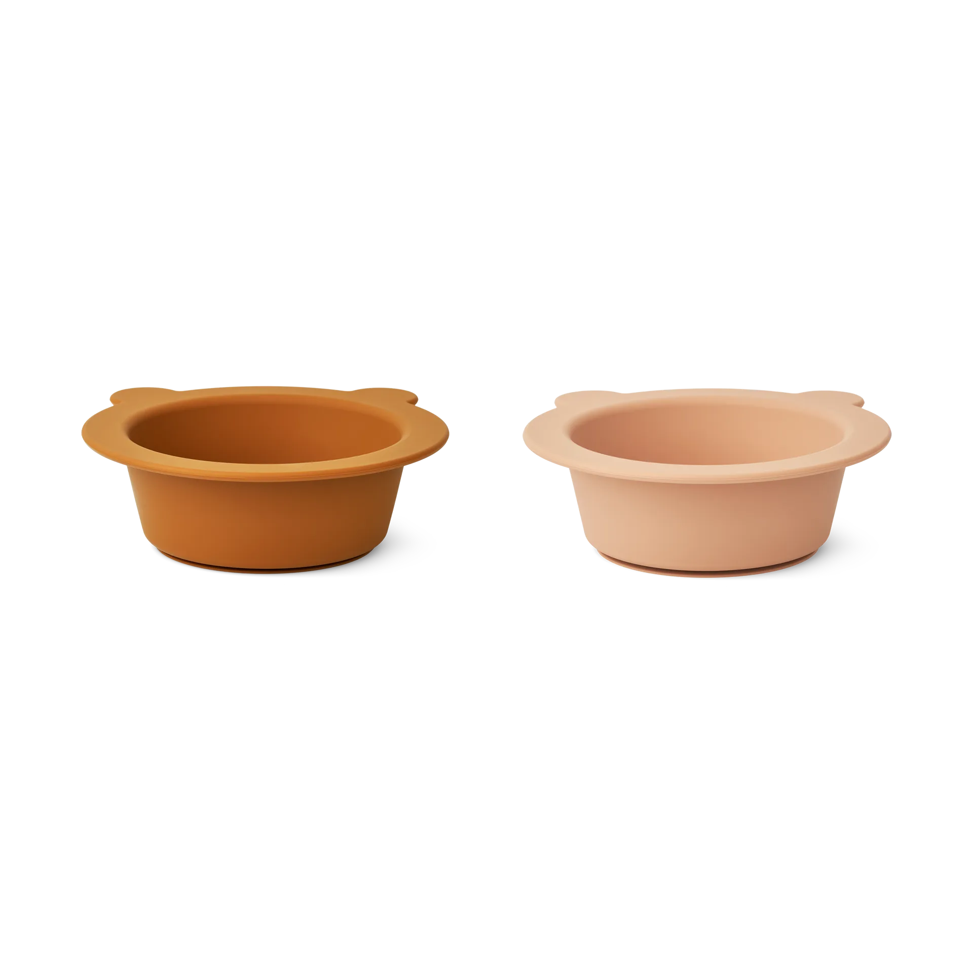 Peony bowl with suction cup Ø16 cm 2 pieces, Mustard-tuscany rose mix Liewood