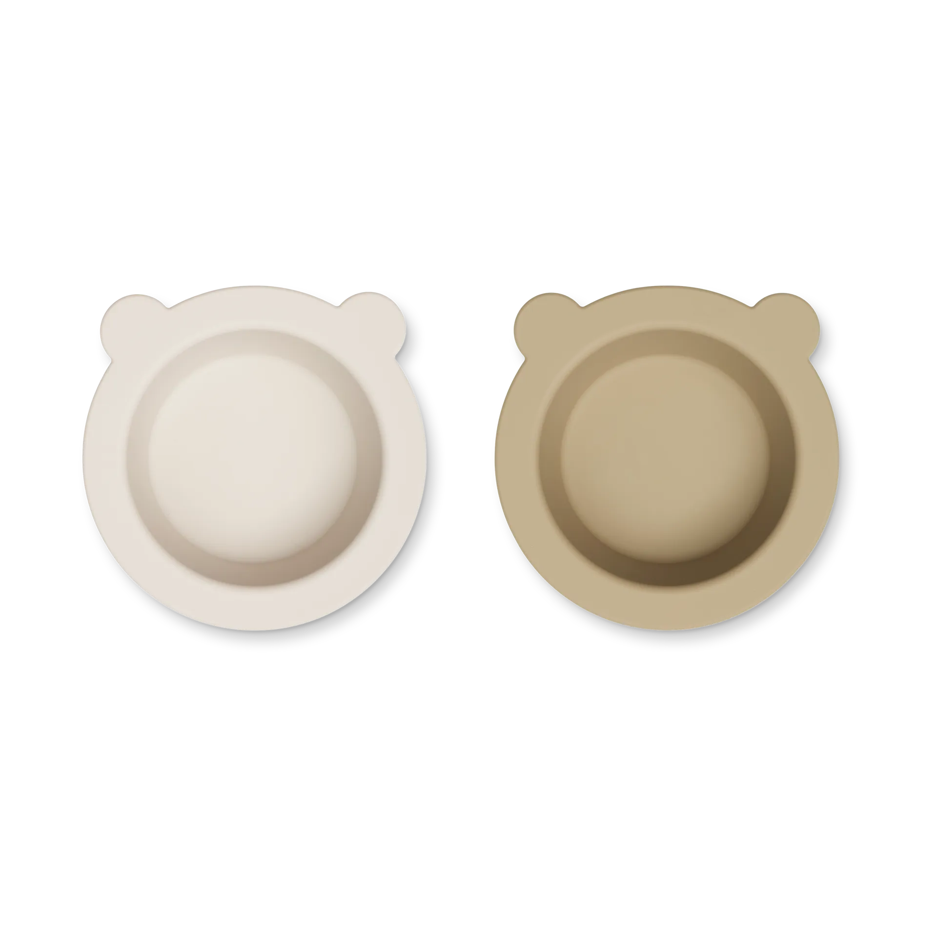 Peony bowl with suction cup Ø16 cm 2 pieces, Sandy-Oat Liewood