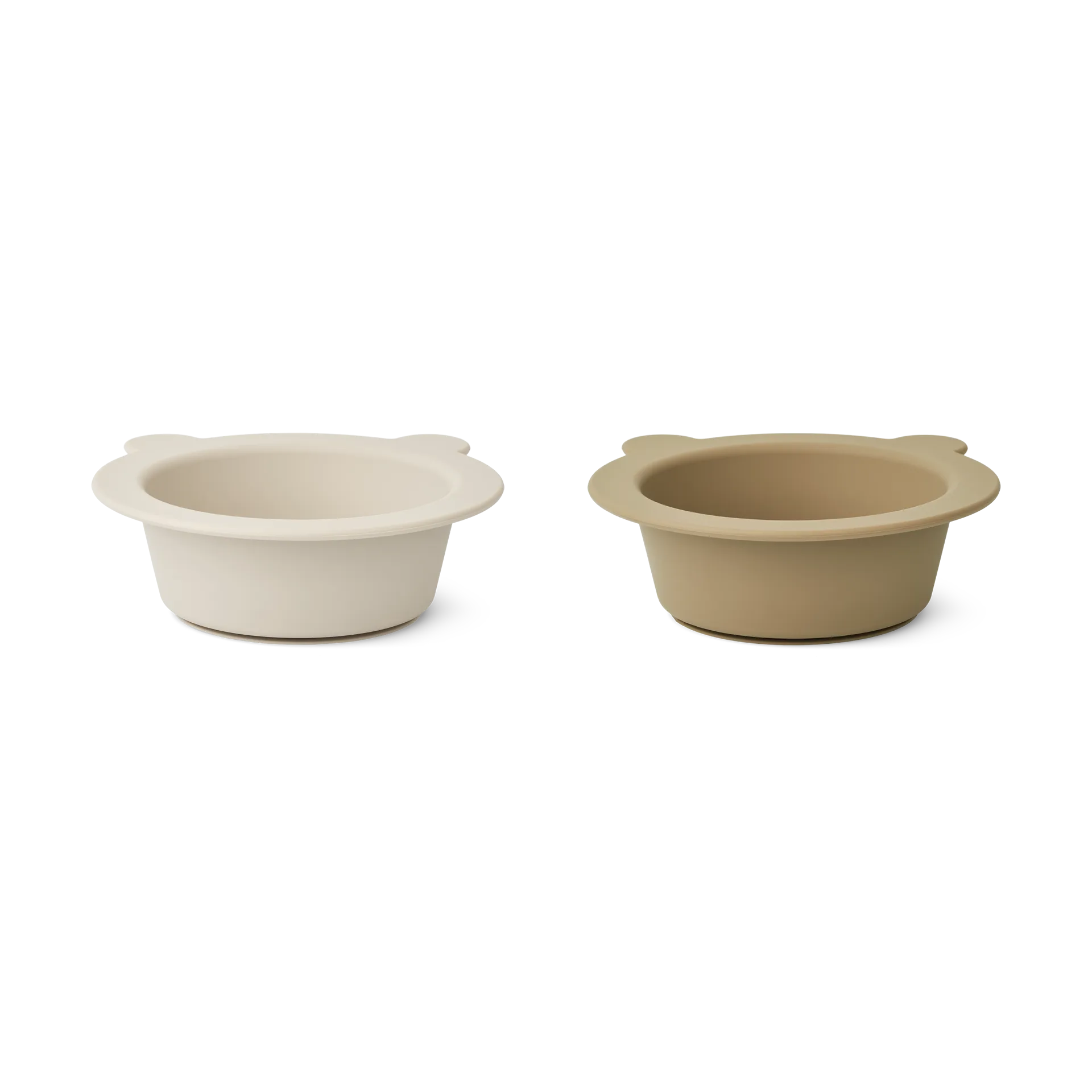 Peony bowl with suction cup Ø16 cm 2 pieces, Sandy-Oat Liewood