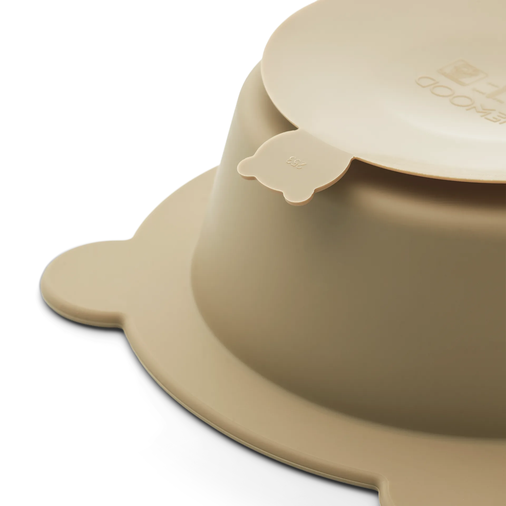 Peony bowl with suction cup Ø16 cm 2 pieces, Sandy-Oat Liewood