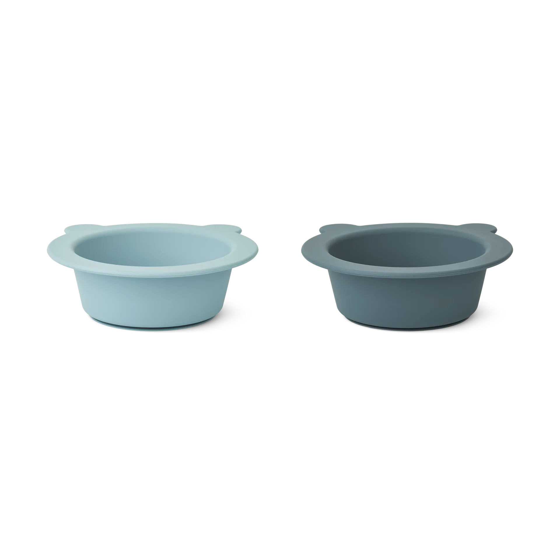 Peony bowl with suction cup Ø16 cm 2 pieces, Sea blue-Whale blue Liewood