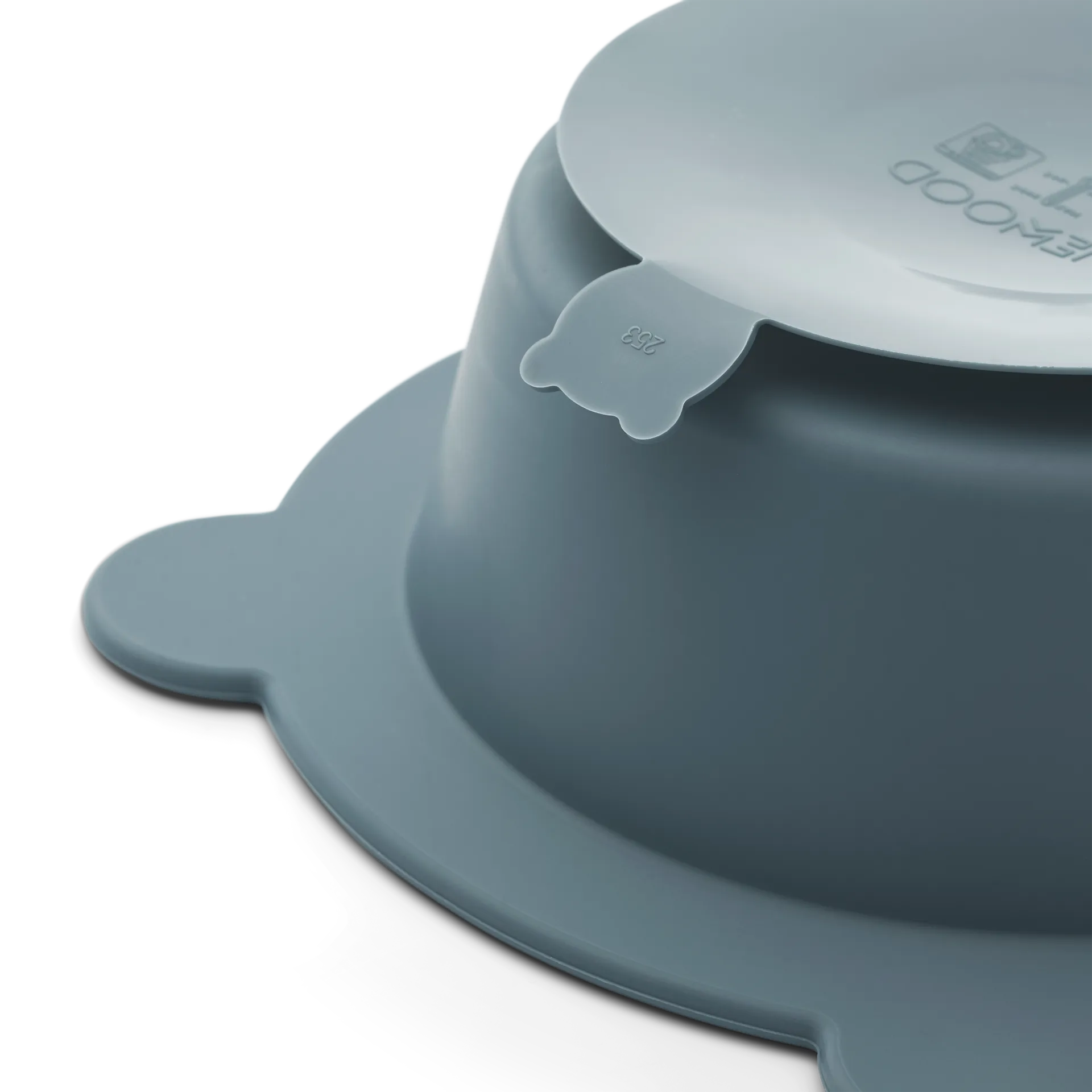Peony bowl with suction cup Ø16 cm 2 pieces, Sea blue-Whale blue Liewood