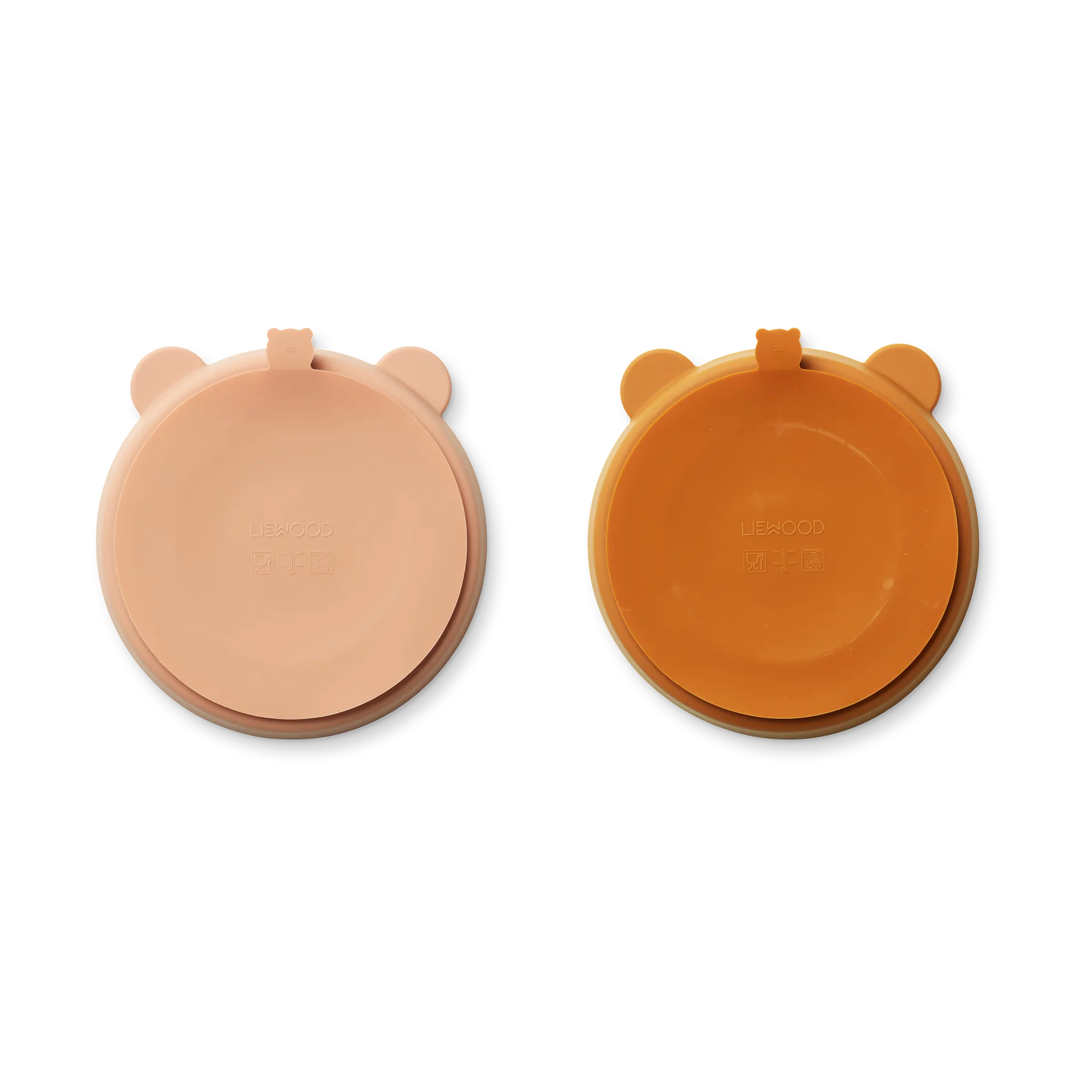 Stacy divided children's plate 2-pack, Mustard-tuscany rose mix Liewood
