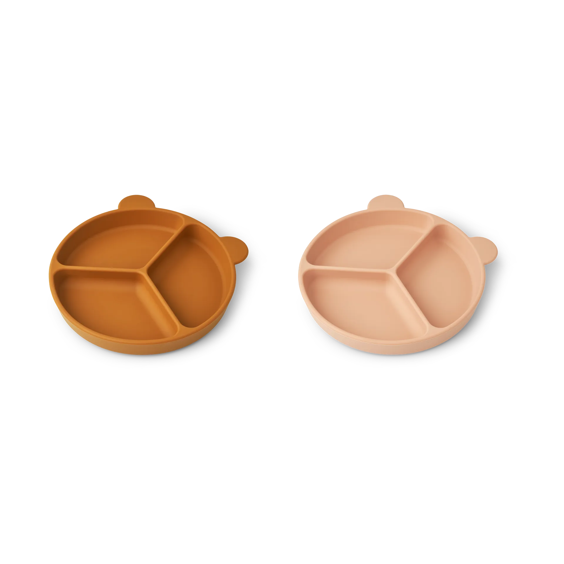 Stacy divided children's plate 2-pack, Mustard-tuscany rose mix Liewood