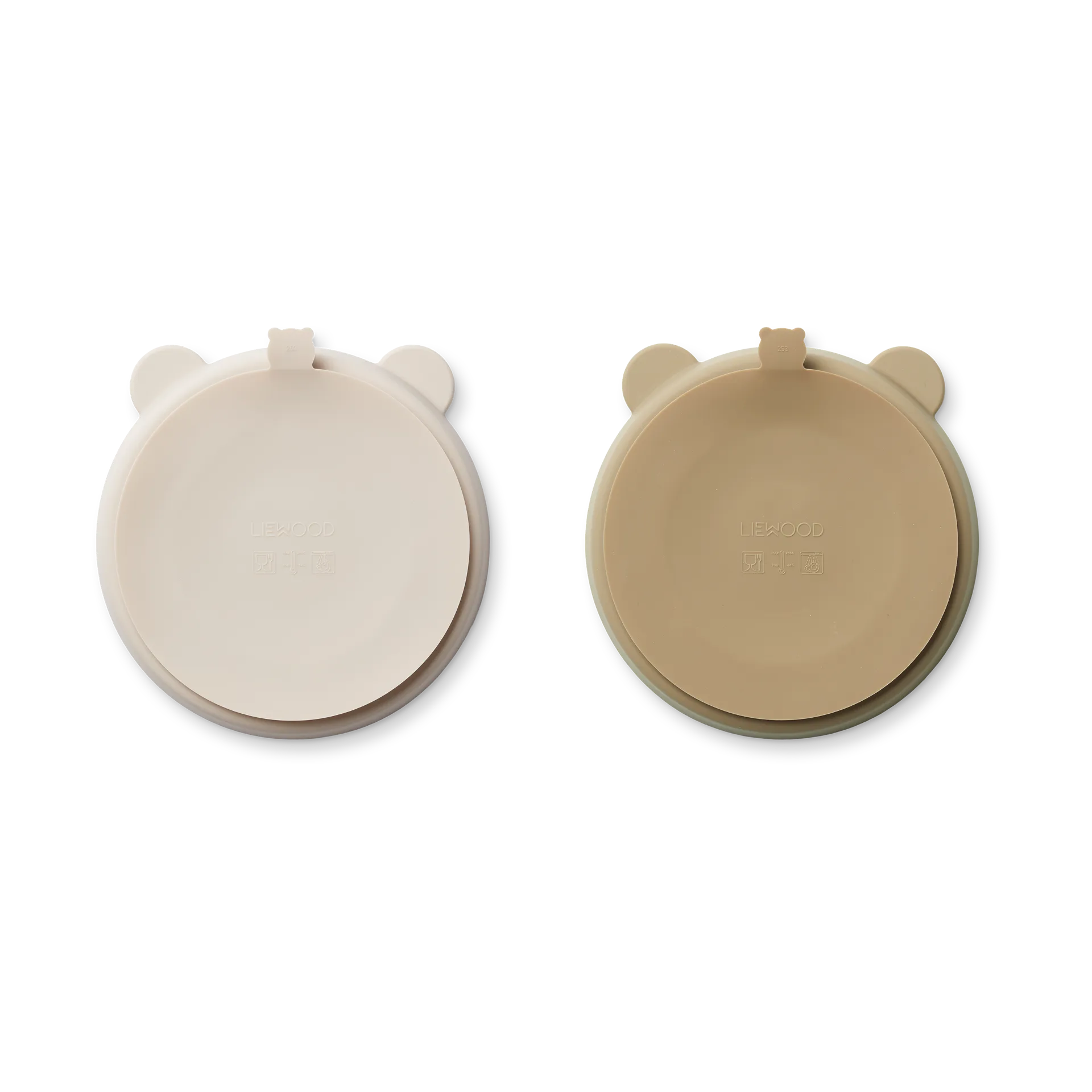 Stacy divided children's plate 2-pack, Sandy-Oat Liewood