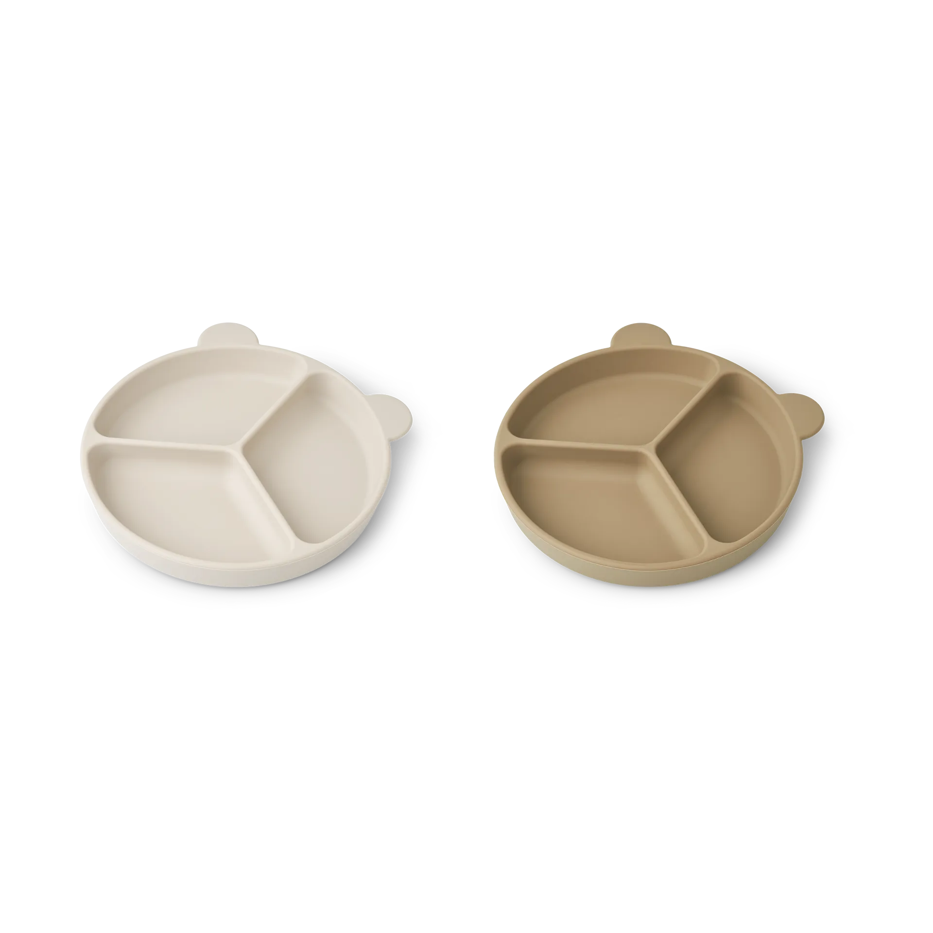 Stacy divided children's plate 2-pack, Sandy-Oat Liewood