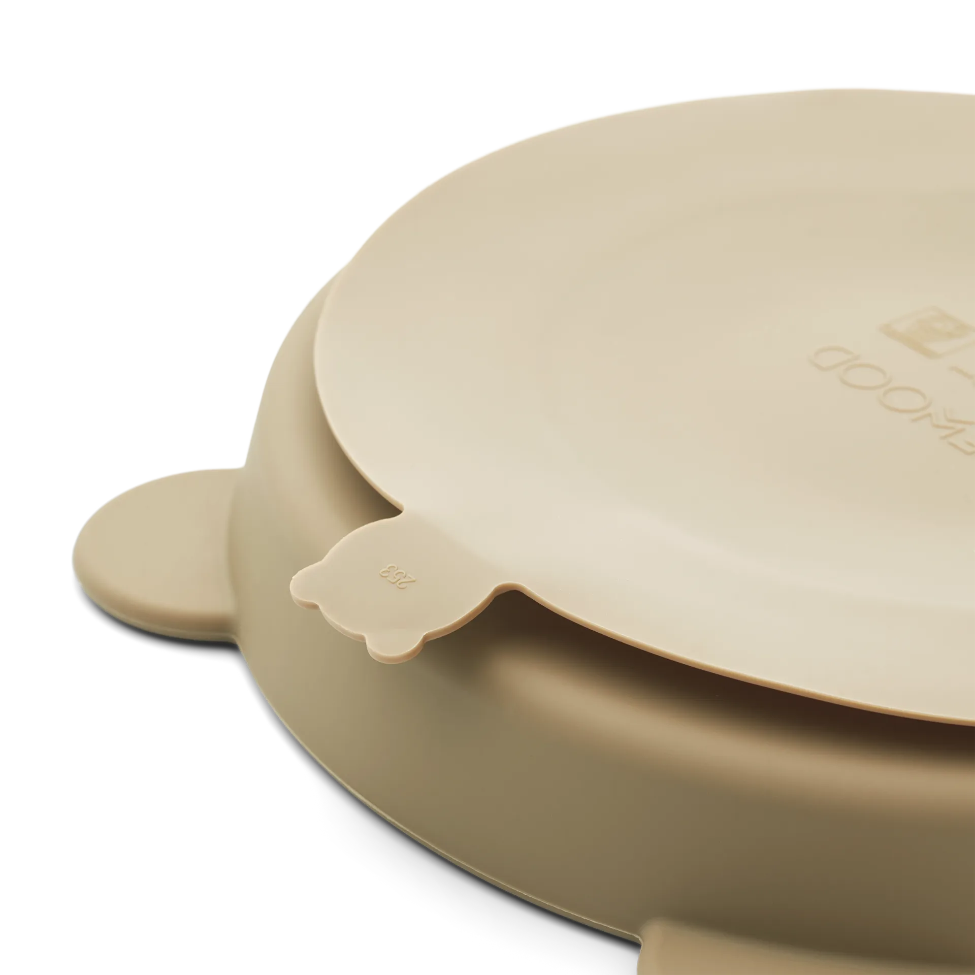 Stacy divided children's plate 2-pack, Sandy-Oat Liewood