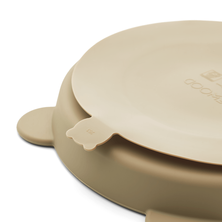 Stacy divided children's plate 2-pack, Sandy-Oat Liewood