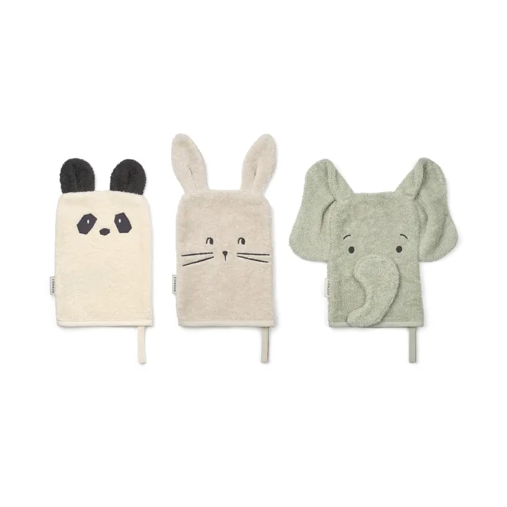 Sylvester washcloth 3 pieces - Dove blue mix - Liewood