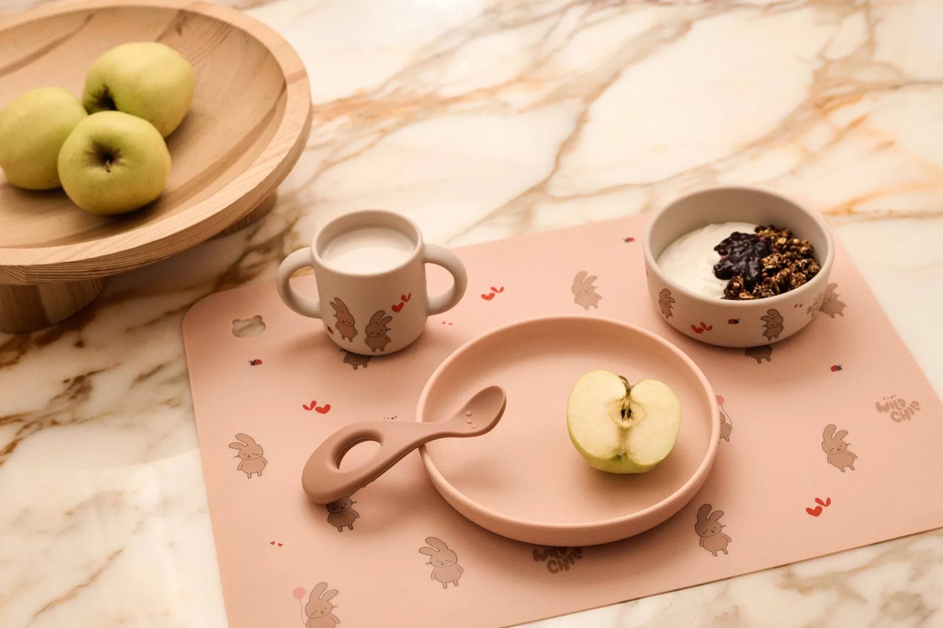 Vivi printed dinnerware set 4 pieces., Wild child/Rosey Liewood