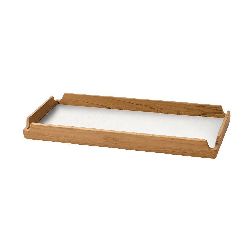 Airy Nupo tray, Pure white-teak, slim LIND DNA