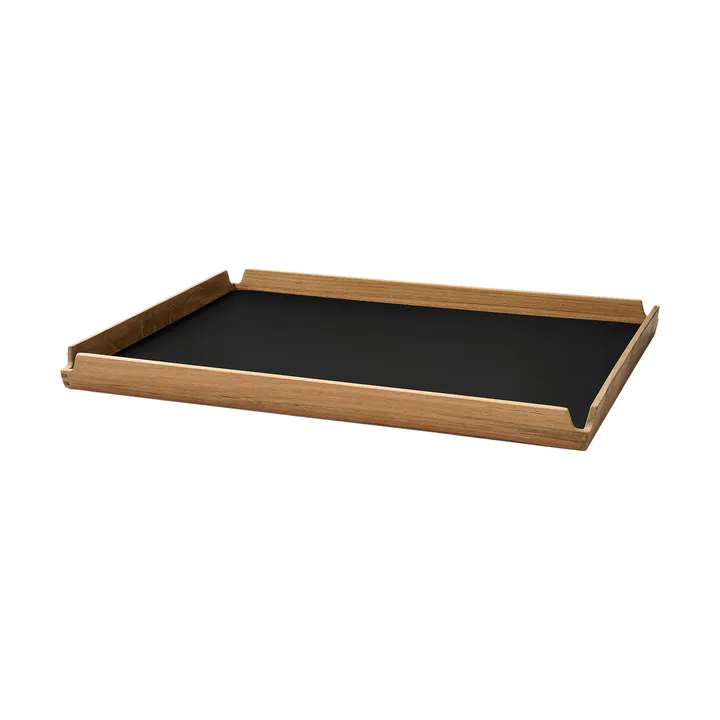 Airy teak tray Square L - Nupo black ink - LIND DNA