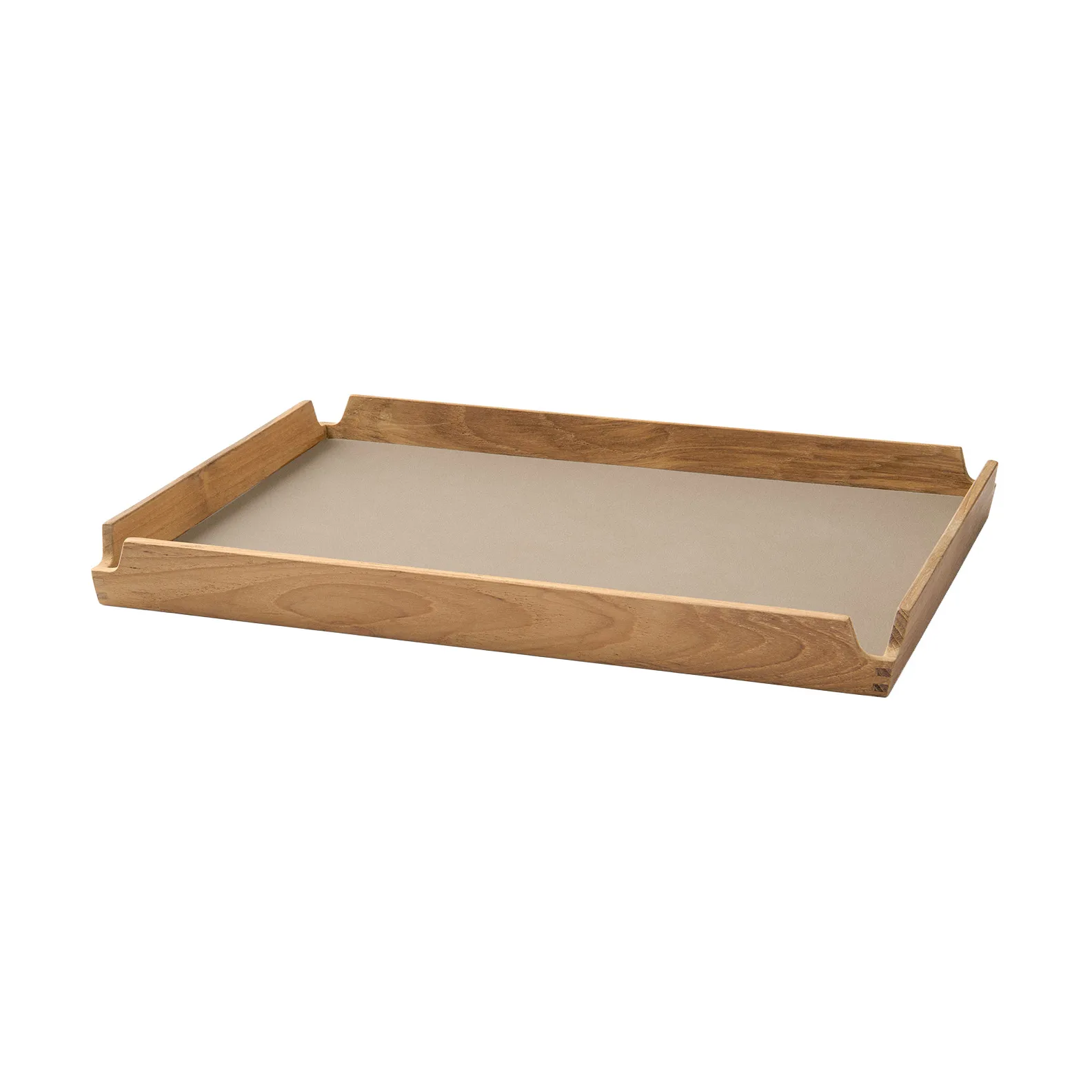 Airy teak tray square M, Nupo clay brown LIND DNA