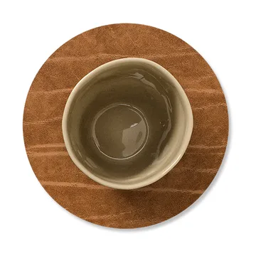 Buffalo coaster reversible circle 1 pcs - black-nature - LIND DNA