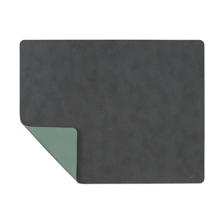 Cloud-Nupo placemat reversible square 1 pcs - anthracite-pastel green, 45x35 cm - LIND DNA