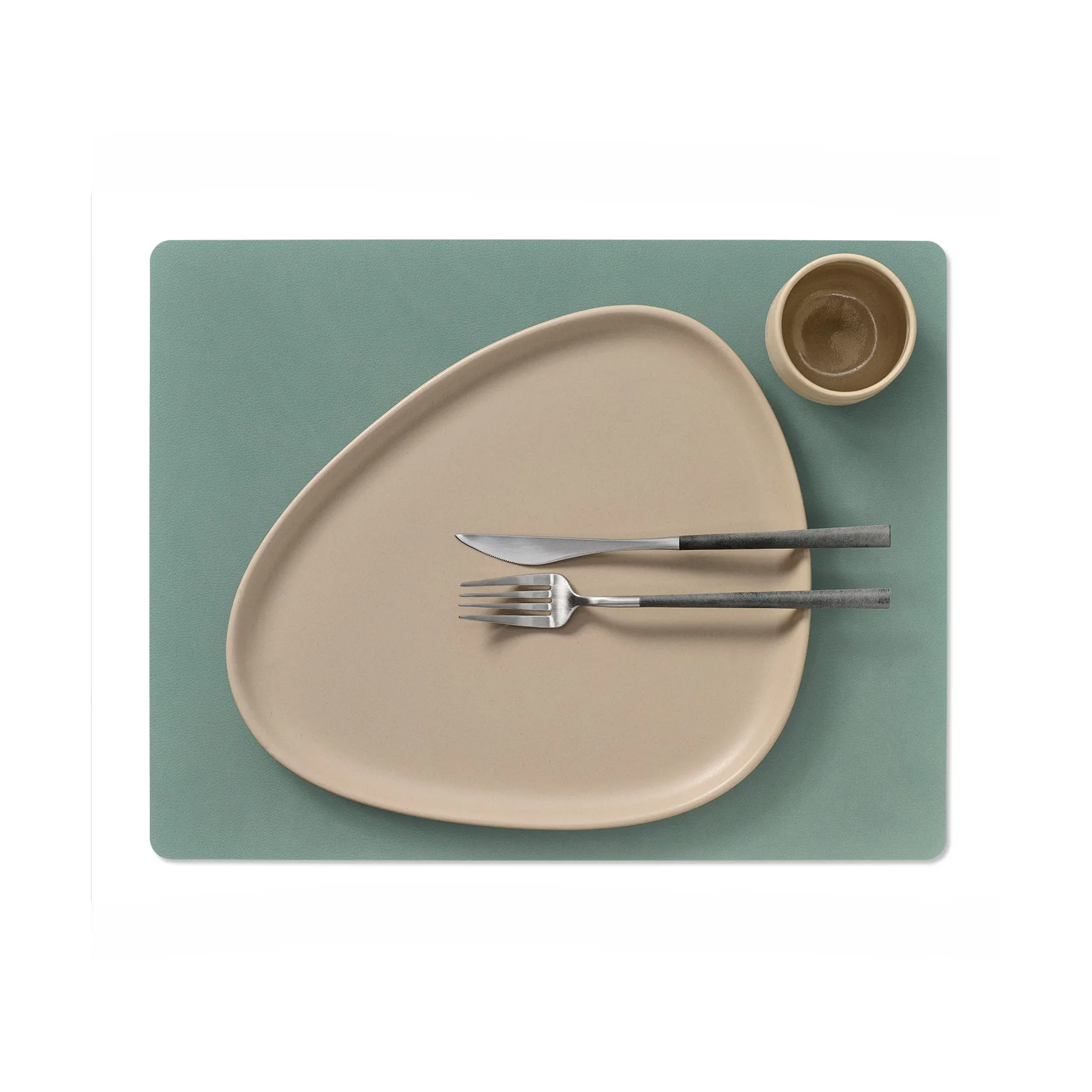 Cloud-Nupo placemat reversible square 1 pcs, anthracite-pastel green LIND DNA