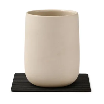 Corduroy coaster square - Black ink - LIND DNA