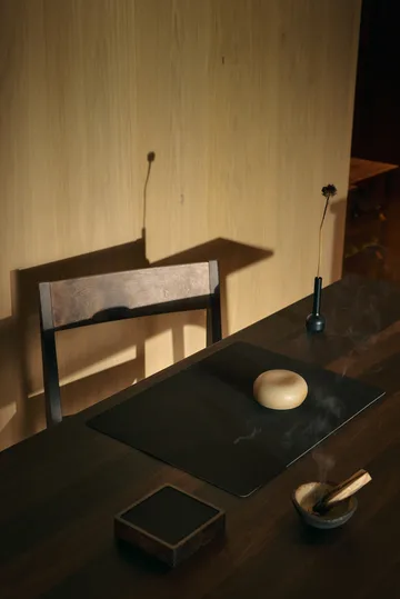 Corduroy coaster square - Black ink - LIND DNA