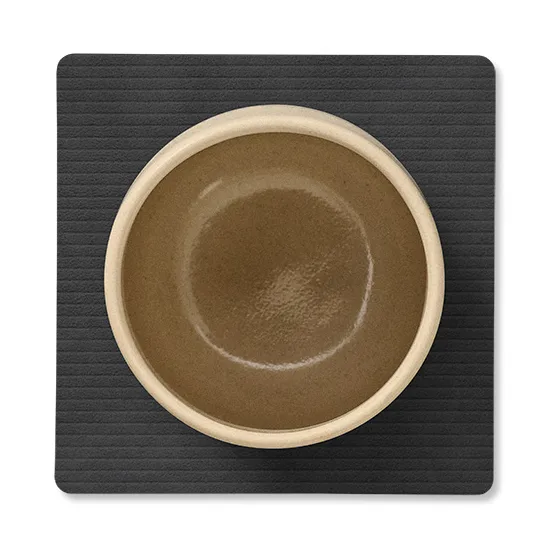 Corduroy coaster square, Black LIND DNA