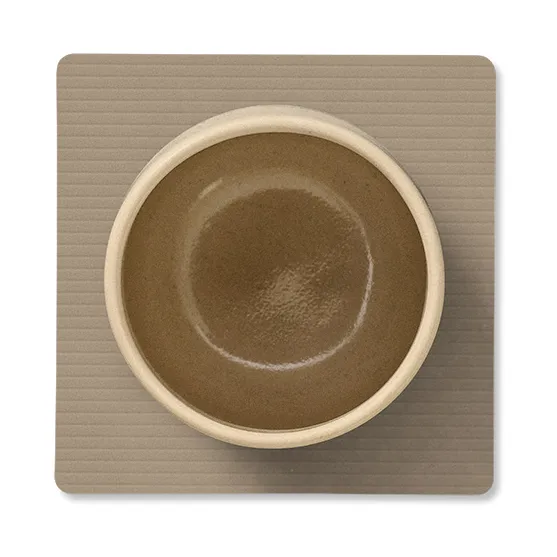 Corduroy coaster square, Clay Brown LIND DNA