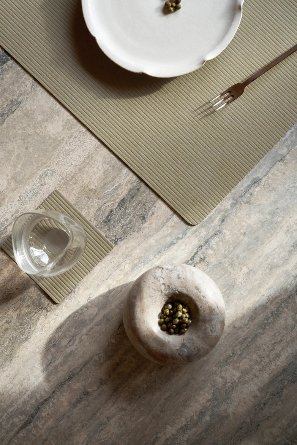 Corduroy coaster square, Herbal Dust LIND DNA