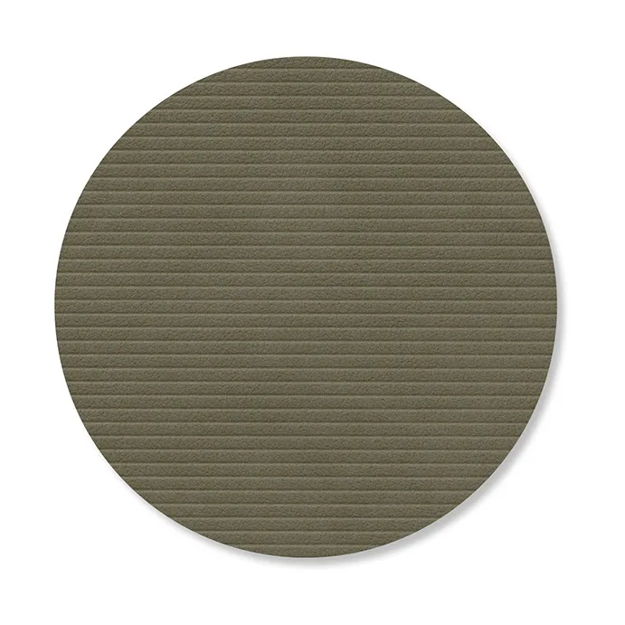 Corduroy coasters, Army green, circle LIND DNA