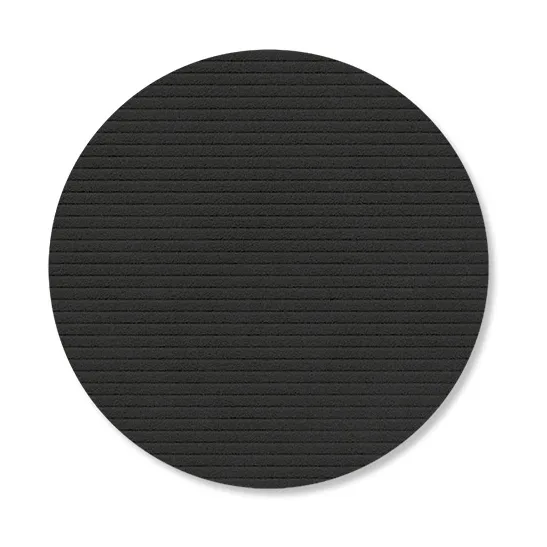 Corduroy coasters, Black ink, circle LIND DNA